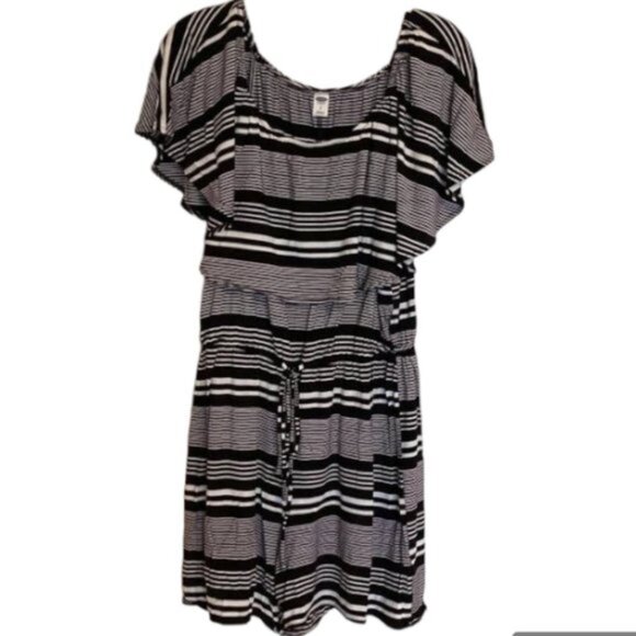 Old Navy Black White Stripe Jumpsuit Romper - Picture 1 of 6